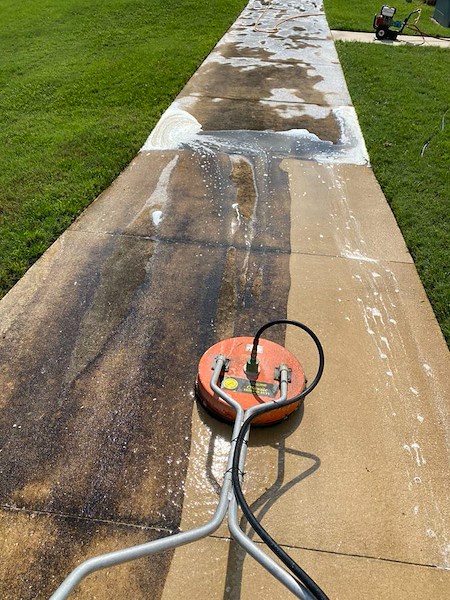 Driveway washing how to treat oil spots without etching your concrete